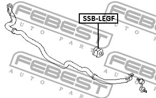 Bussning, stabilisatorstag, Fram, höger eller vänster Febest SSB- FEBEST Bussning, stabilisatorstag, Fram, höger eller vänster Febest SSB- FEBEST