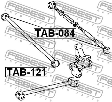 Bussning, länkarm, Fram, Bakaxel upptill Febest TAB-121 FEBEST Bussning, länkarm, Fram, Bakaxel upptill Febest TAB-121 FEBEST