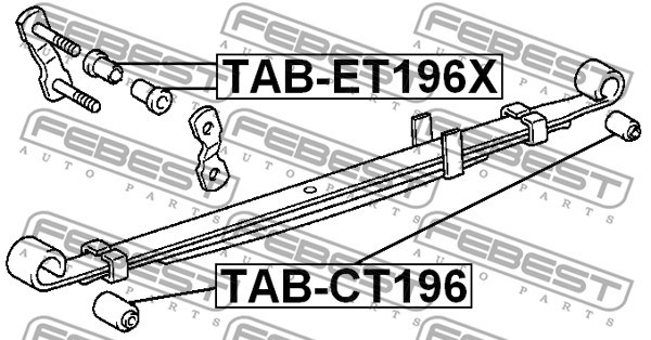 Bussning, bladfjäder Febest TAB-CT196 FEBEST Bussning, bladfjäder Febest TAB-CT196 FEBEST