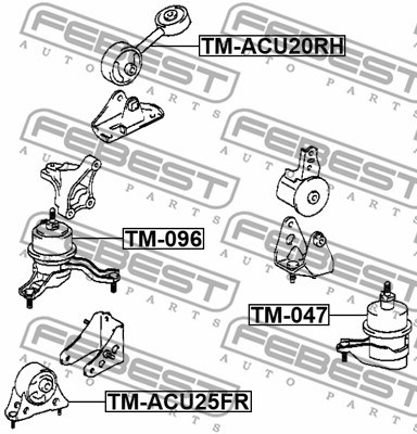 Motorkudde, Höger fram Febest TM-ACU20RH FEBEST
