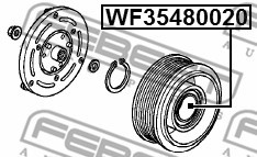 Lager, kompressoraxel Febest WF35480020 FEBEST