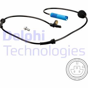 ABS-givare, Sensor, hjulvarvtal, Framaxel Delphi SS20629 DELPHI