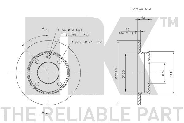 Bromsskiva Solid, Framaxel Nk 202510 NK Bromsskiva Solid, Framaxel Nk 202510 NK