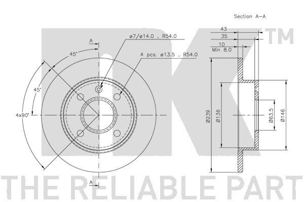Bromsskiva Solid, Framaxel Nk 202526 NK Bromsskiva Solid, Framaxel Nk 202526 NK