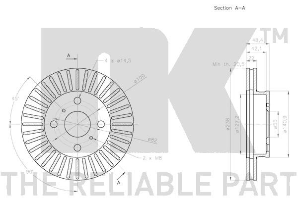 Bromsskiva Ventilerad, Framaxel Nk 2045174 NK Bromsskiva Ventilerad, Framaxel Nk 2045174 NK