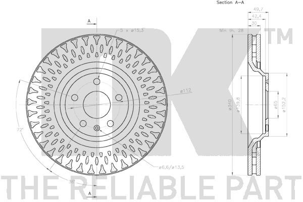 Bromsskiva Ventilerad, Framaxel Nk 2047162 NK