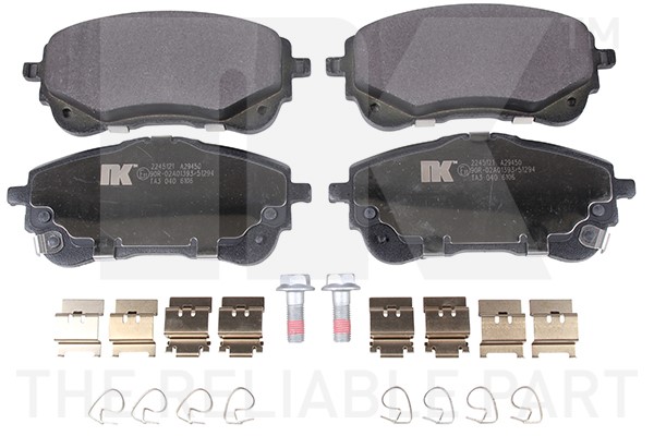 Bromsbeläggsats, Framaxel Nk 2245121 NK