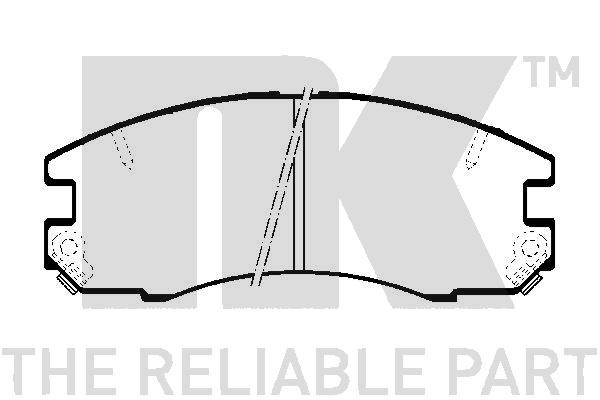 Bromsbeläggsats, Framaxel Nk 224527 NK
