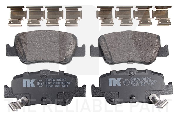 Bromsbeläggsats, Bakaxel Nk 224586 NK