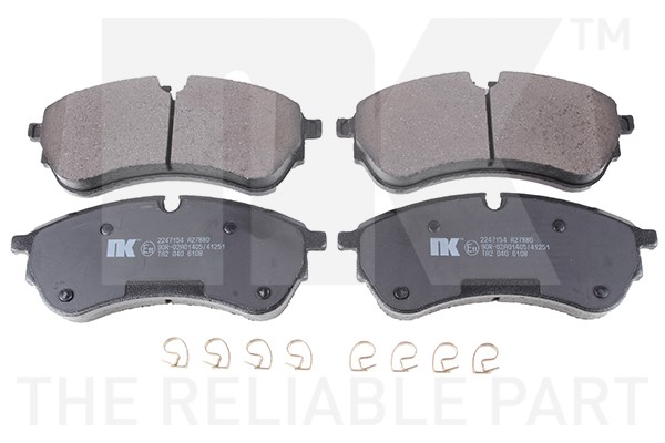 Bromsbeläggsats, Framaxel, Bakaxel Nk 2247154 NK