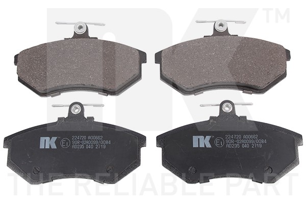 Bromsbeläggsats, Framaxel Nk 224720 NK