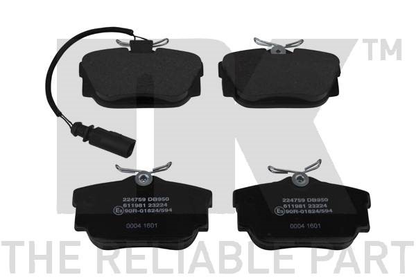 Bromsbeläggsats, Bakaxel Nk 224759 NK