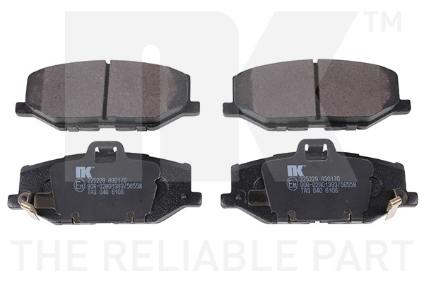 Bromsbeläggsats, Framaxel Nk 225229 NK