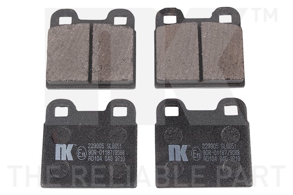Bromsbeläggsats, Bakaxel, Framaxel Nk 229905 NK