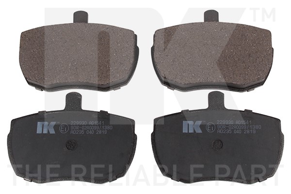 Bromsbeläggsats, Framaxel Nk 229930 NK