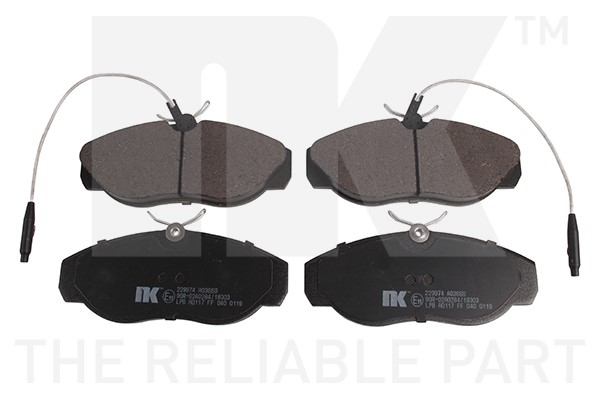 Bromsbeläggsats, Framaxel Nk 229974 NK