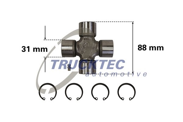 Led, kardanaxel Trucktec automotive 02.34.012 TRUCKTEC AUTOMOTIVE