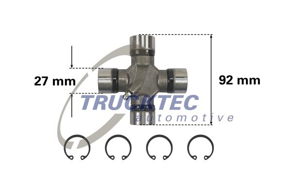 Led, kardanaxel Trucktec automotive 02.34.043 TRUCKTEC AUTOMOTIVE