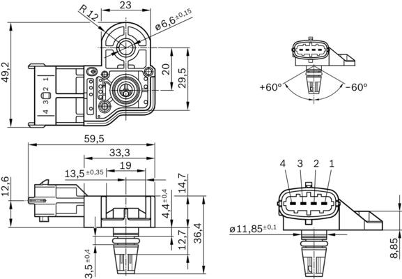 Map Sensor Bosch 0 281 006 171 BOSCH