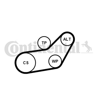 Drivremsats 120A Contitech 6PK1045K1 CONTITECH