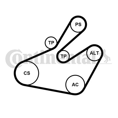 Drivremsats Contitech 6PK1468K1 CONTITECH