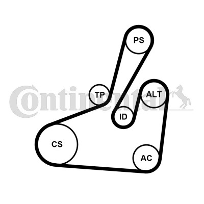 Drivremsats Contitech 6PK1710K2 CONTITECH