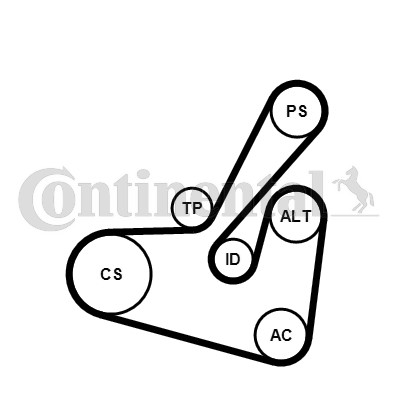Drivremsats Contitech 6PK1750K1 CONTITECH
