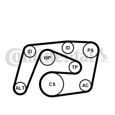 Drivremsats Contitech 6PK2260K1 CONTITECH