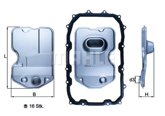 Hydraulikfilter, automatväxellåda Knecht HX 160KIT KNECHT