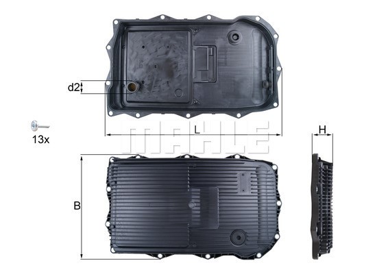 Oljetråg, automatväxellåda Knecht HX 184KIT KNECHT