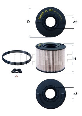 Bränslefilter Knecht KX 192D KNECHT