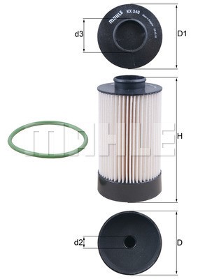 Bränslefilter Knecht KX 340D KNECHT