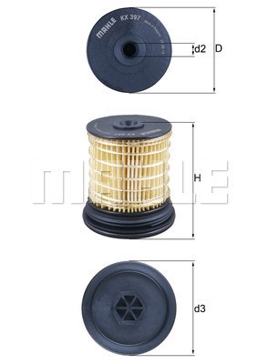 Bränslefilter Knecht KX 397 KNECHT
