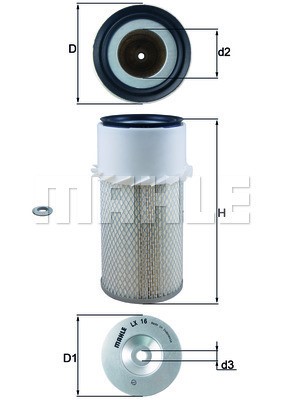 Luftfilter Knecht LX 16 KNECHT