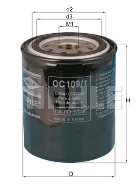 Oljefilter Knecht OC 109/1 KNECHT