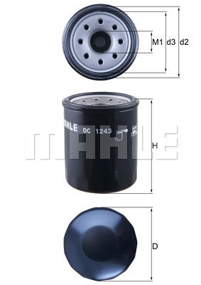 Oljefilter Knecht OC 1243 KNECHT