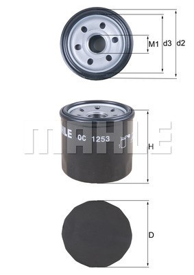 Oljefilter Knecht OC 1253 KNECHT