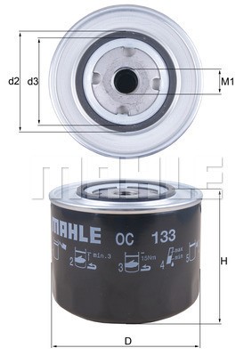 Oljefilter Knecht OC 133 KNECHT