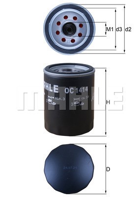 Oljefilter Knecht OC 1414 KNECHT