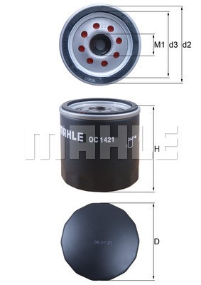 Oljefilter Knecht OC 1421 KNECHT Oljefilter Knecht OC 1421 KNECHT