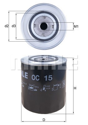 Oljefilter Knecht OC 15 KNECHT