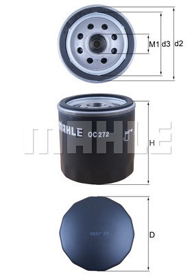 Oljefilter Knecht OC 272 KNECHT