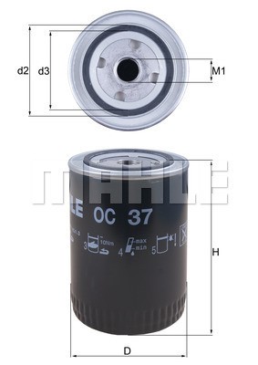 Oljefilter Knecht OC 37 KNECHT