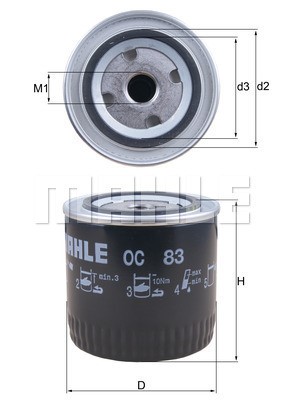 Oljefilter Knecht OC 83 KNECHT