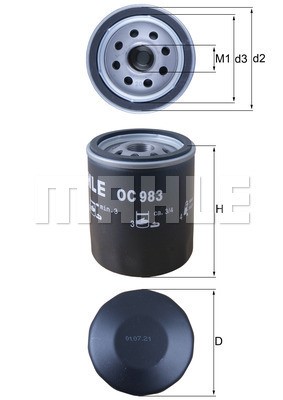 Oljefilter Knecht OC 983 KNECHT