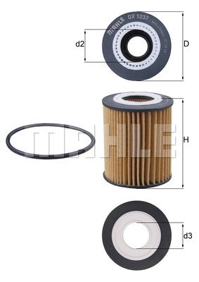 Oljefilter Knecht OX 1237D KNECHT