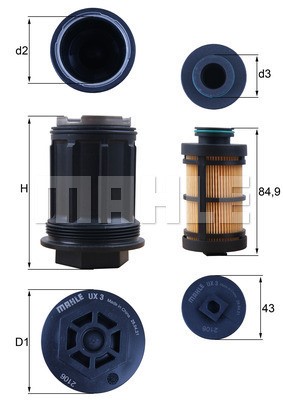 Ureafilter Knecht UX 3KIT KNECHT Ureafilter Knecht UX 3KIT KNECHT