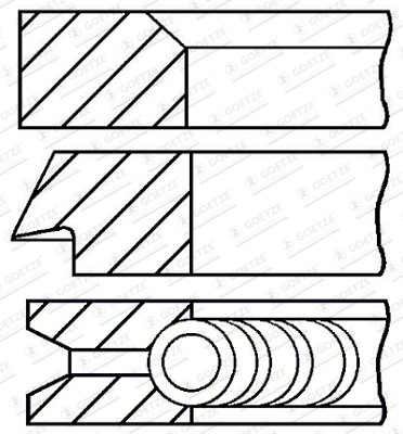Kolvringar, kit Goetze engine 08-106500-00 GOETZE ENGINE Kolvringar, kit Goetze engine 08-106500-00 GOETZE ENGINE