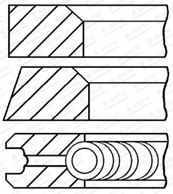 Kolvringar, kit Goetze engine 08-324500-00 GOETZE ENGINE Kolvringar, kit Goetze engine 08-324500-00 GOETZE ENGINE