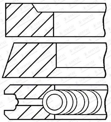 Kolvringar, kit Goetze engine 08-337400-00 GOETZE ENGINE Kolvringar, kit Goetze engine 08-337400-00 GOETZE ENGINE